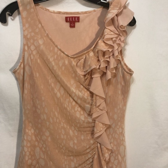 𝅺elle Peach Ruffle Top S - Picture 2 of 6